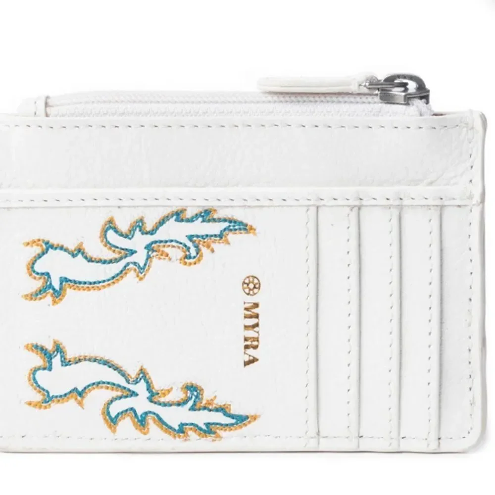 Sparkling Desert Moon Credit Card Holder In Chocolate White